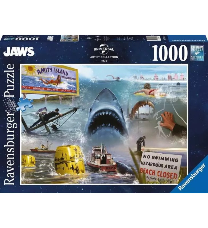 Ravensburger Jaws Puzzle (cu imagine) fierăstrău 1000 buc. Altele