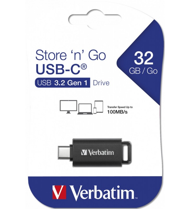 Verbatim Store 'n' Go memorii flash USB 32 Giga Bites USB tip-C 3.2 Gen 1 (3.1 Gen 1) Negru