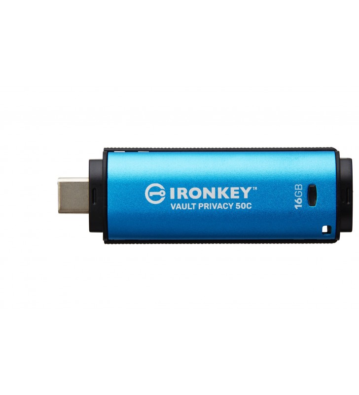 Kingston Technology IronKey Vault Privacy 50 memorii flash USB 16 Giga Bites USB tip-C 3.2 Gen 1 (3.1 Gen 1) Negru, Albastru