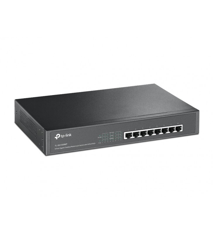 TP-LINK TL-SG1008MP switch-uri Fara management Gigabit Ethernet (10/100/1000) Negru Power over Ethernet (PoE) Suport
