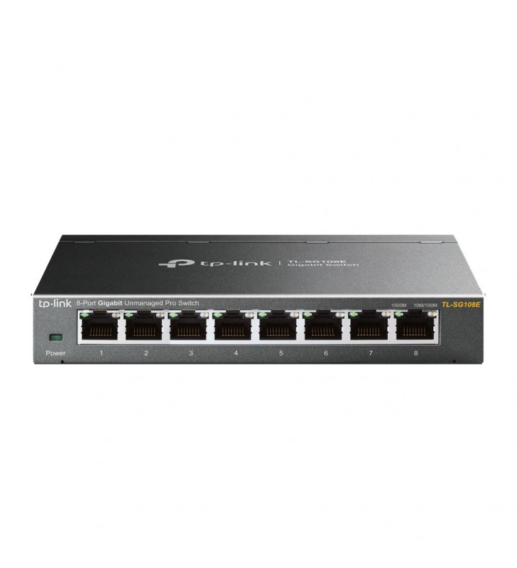 TP-LINK TL-SG108E switch-uri Fara management L2 Gigabit Ethernet (10/100/1000) Negru