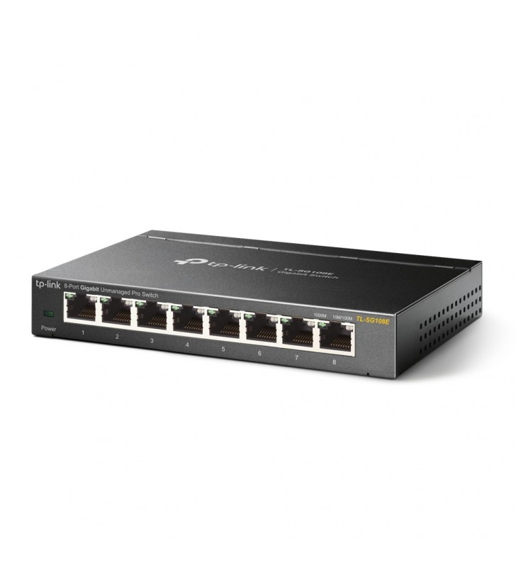 TP-LINK TL-SG108E switch-uri Fara management L2 Gigabit Ethernet (10/100/1000) Negru