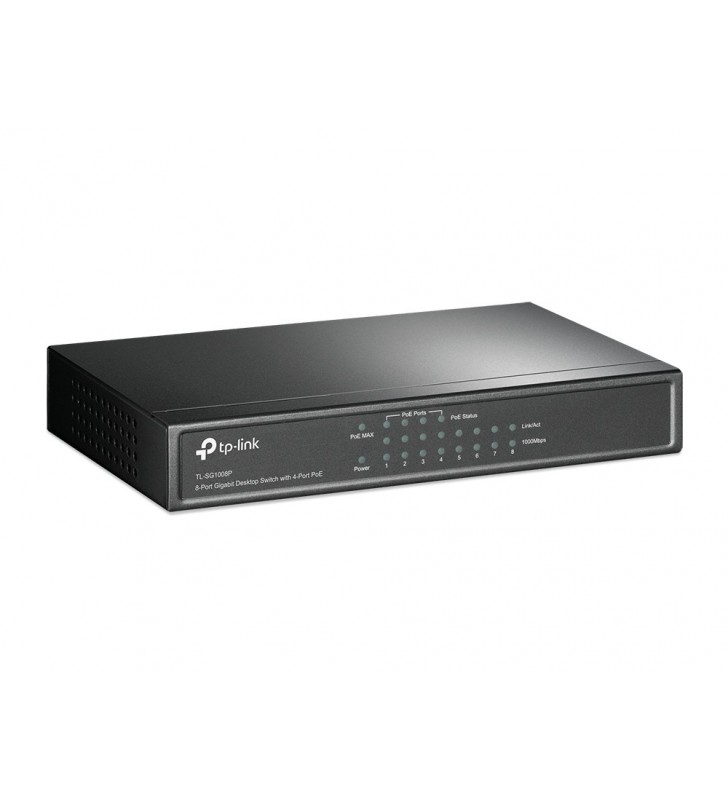 TP-LINK TL-SG1008P switch-uri Gigabit Ethernet (10 100 1000) Alune Power over Ethernet (PoE) Suport