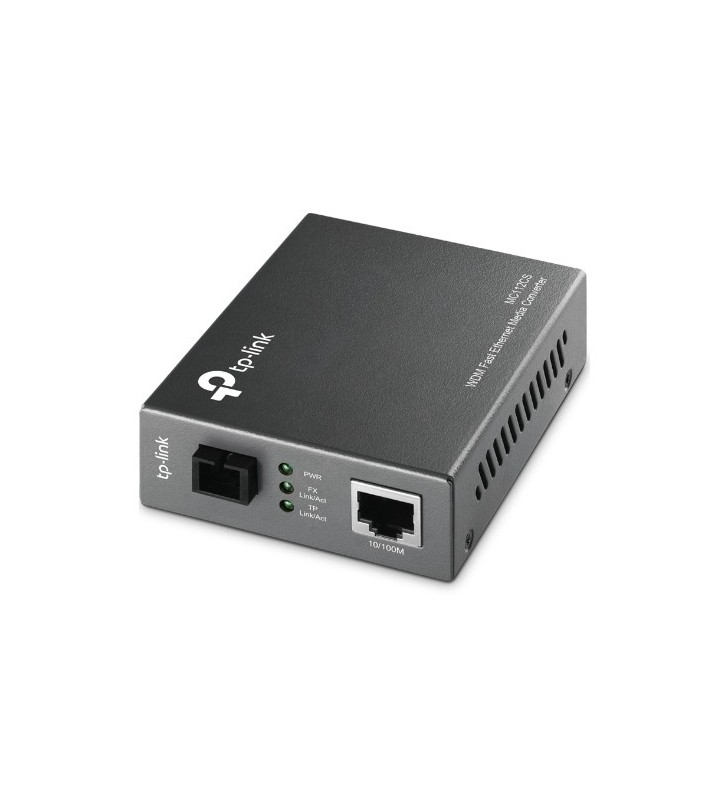 TP-LINK MC112CS convertoare media pentru rețea 100 Mbit s Monomodală Negru