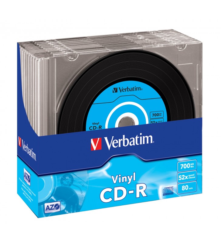 Verbatim CD-R AZO Data Vinyl 700 Mega bites 10 buc.