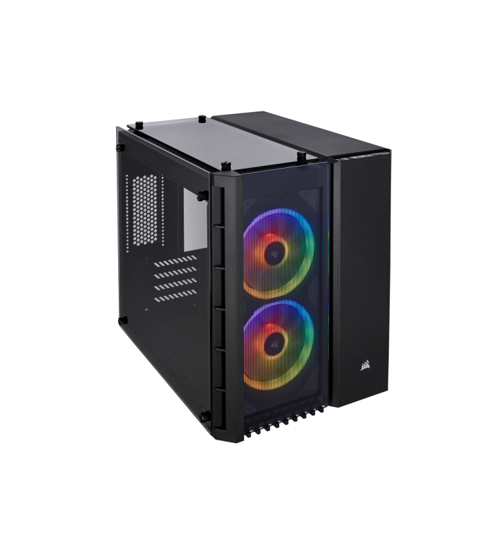CORSAIR CC-9011135-WW PC case Corsair Crystal Series 280X RGB Micro-ATX, Tempered Glass, Black