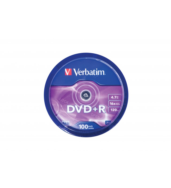Verbatim DVD+R Matt Silver 4,7 Giga Bites 100 buc.