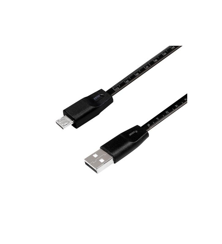 LOGILINK CU0158 LOGILINK - USB 2.0 cable, metric ruler, USB to Micro-USB male, 1m