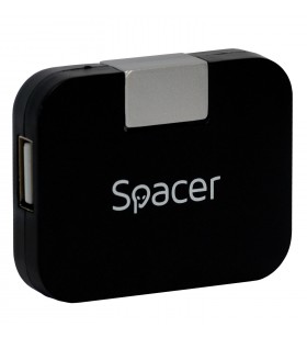 HUB USB 2.0 extern SPACER, 4*USB, black "SPH-316" (include timbru verde 0.5 lei)