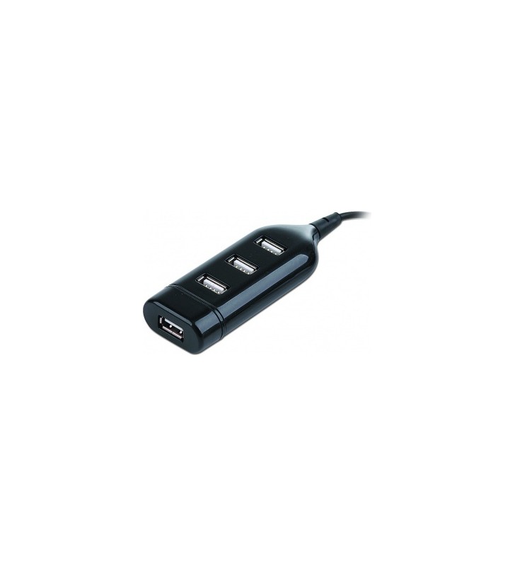 HUB USB 2.0 extern GEMBIRD, 4*USB, black ''UHB-CT02'' (include timbru verde 0.5 lei)