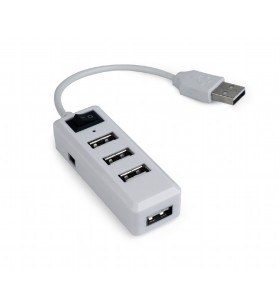 HUB USB 2.0 extern GEMBIRD, 4*USB, white "UHB-U2P4-21" (include timbru verde 0.5 lei)