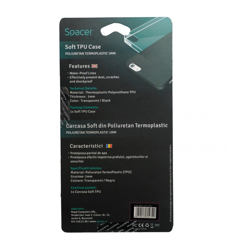 Husa telefon SuperTransparenta Spacer pentru Iphone X, "SPT-STS-IP.X"