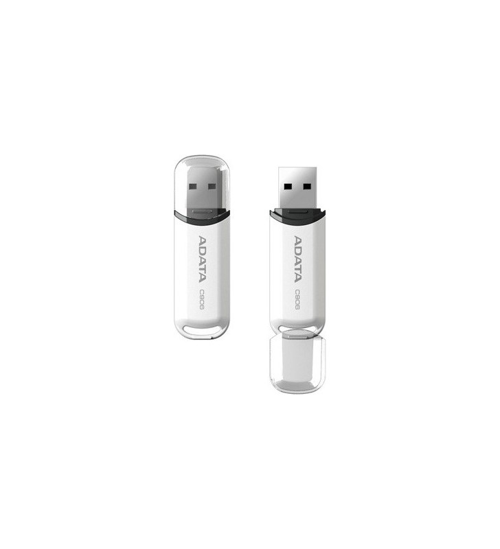 USB 2.0 ADATA  16GB, clasic, cu capac, White "AC906-16G-RWH" (include timbru verde 0.01 lei)