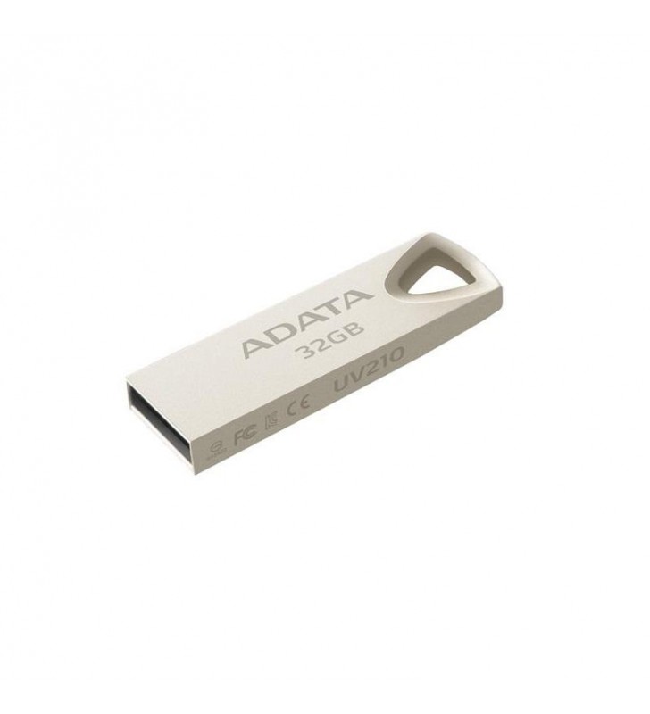 USB 2.0 ADATA  32GB, aliaj zinc, Silver "AUV210-32G-RGD" (include timbru verde 0.01 lei)