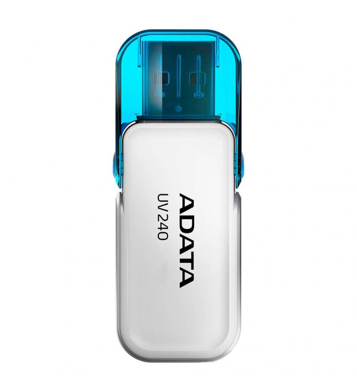 USB 2.0 ADATA  32GB, cu capac pliabil, White "AUV240-32G-RWH"(include timbru verde 0.01 lei)