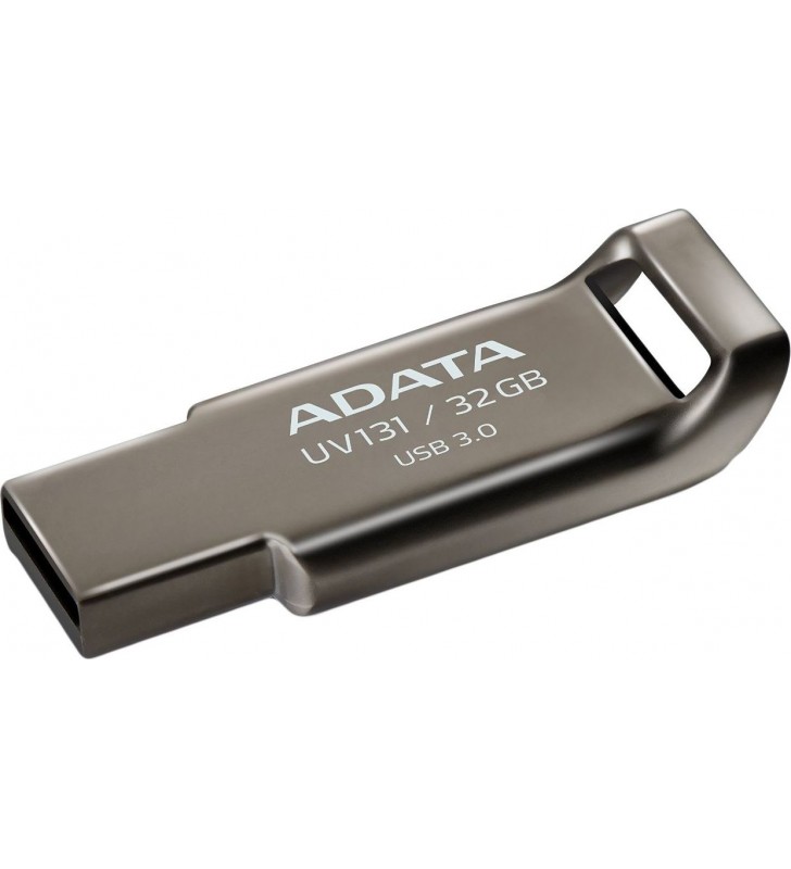 USB 3.1 ADATA  32GB, aliaj zinc, Grey crom, "AUV131-32G-RGY"(include timbru verde 0.01 lei)