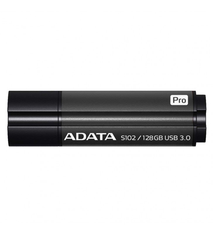 USB 3.1 ADATA 128GB, carcasa din aluminiu, Grey, "S102 Pro" "AS102P-128G-RGY"(include timbru verde 0.01 lei)