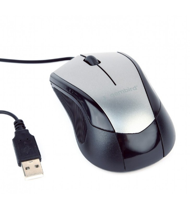 Optical mouse, black/space grey "MUS-3B-02-BG"