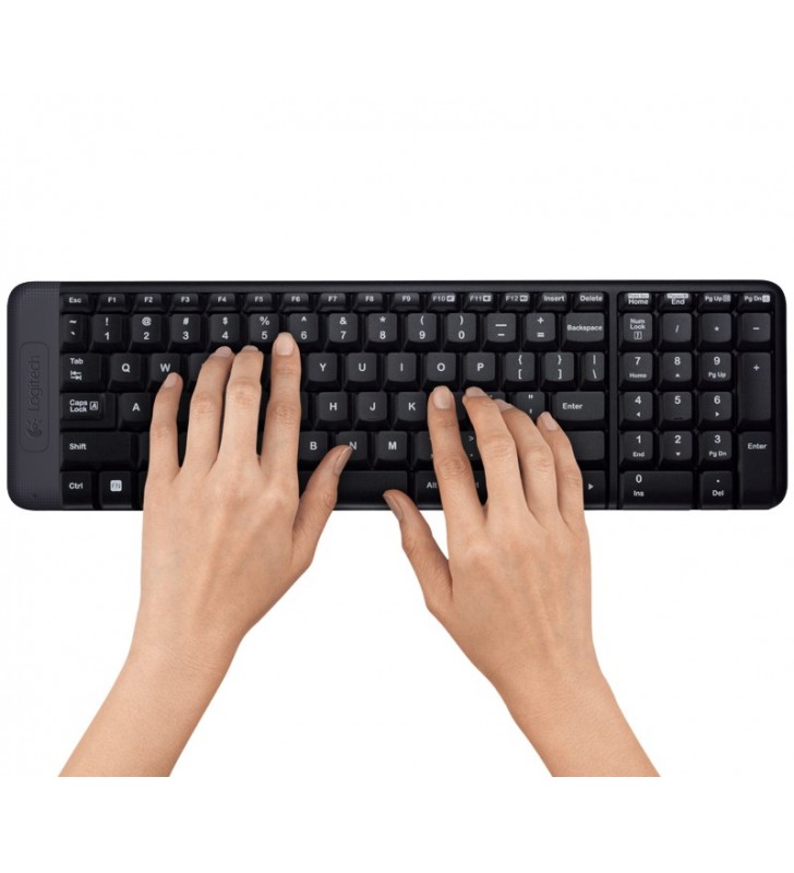 Logitech MK220 tastaturi RF fără fir QWERTY EER Internațional (Regiunea Est Europeană) Negru