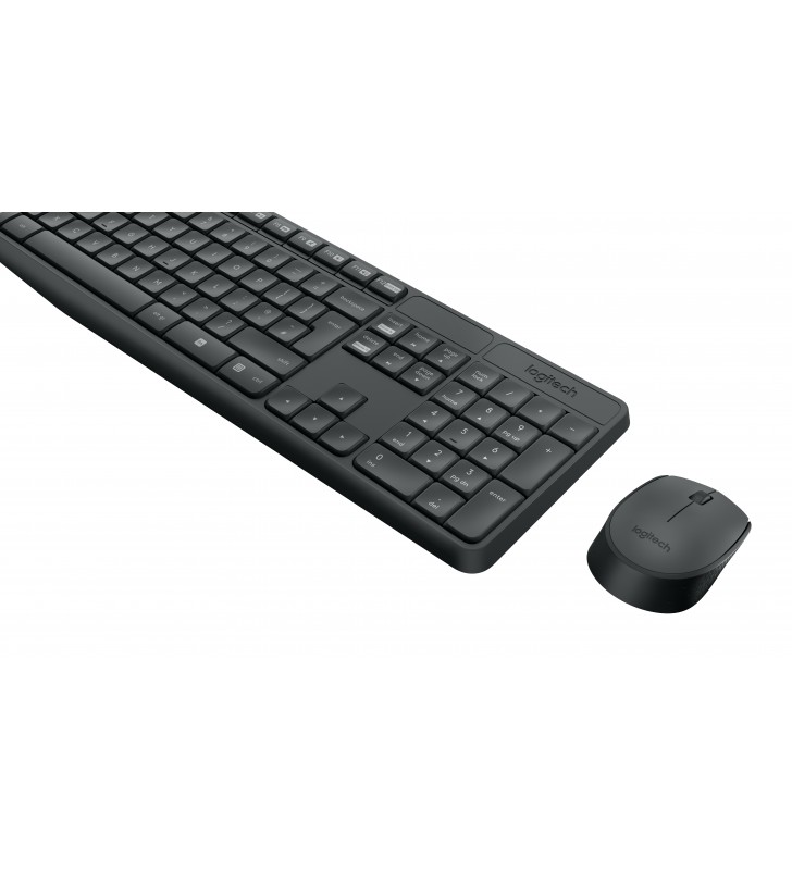 Logitech MK235 tastaturi RF fără fir QWERTY US International Gri