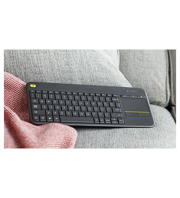 Logitech K400 Plus tastaturi RF fără fir QWERTY Olandeză Negru