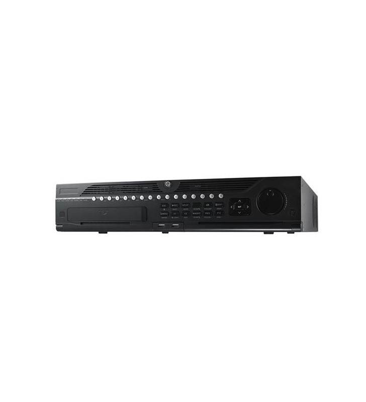 Hikvision Embedded 4K NVR, DS-9664NI-I8, 64-ch, 1-ch, RCA (2.0 Vp-p ,1k), 320Mbps or 200Mbps/256Mpbs or 200Mbps, HDMI/VGA output
