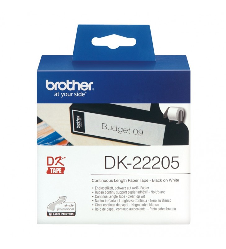 Brother DK-22205 benzi pentru etichete Negru pe alb