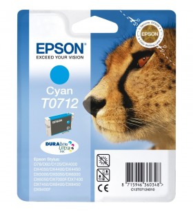 Epson Cheetah Singlepack Cyan T0712 DURABrite Ultra Ink