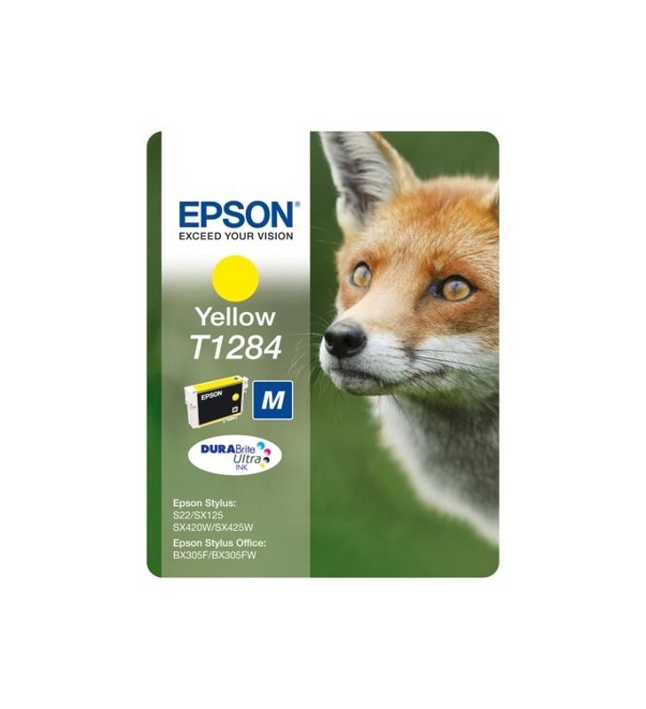 Epson Fox Singlepack Yellow T1284 DURABrite Ultra Ink