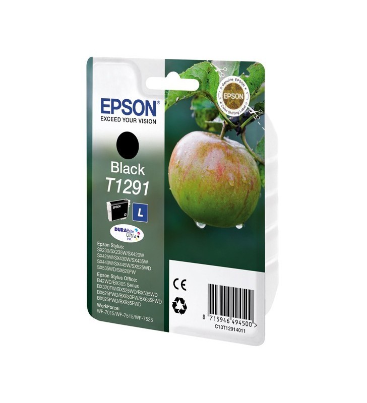 Epson Apple Singlepack Black T1291 DURABrite Ultra Ink
