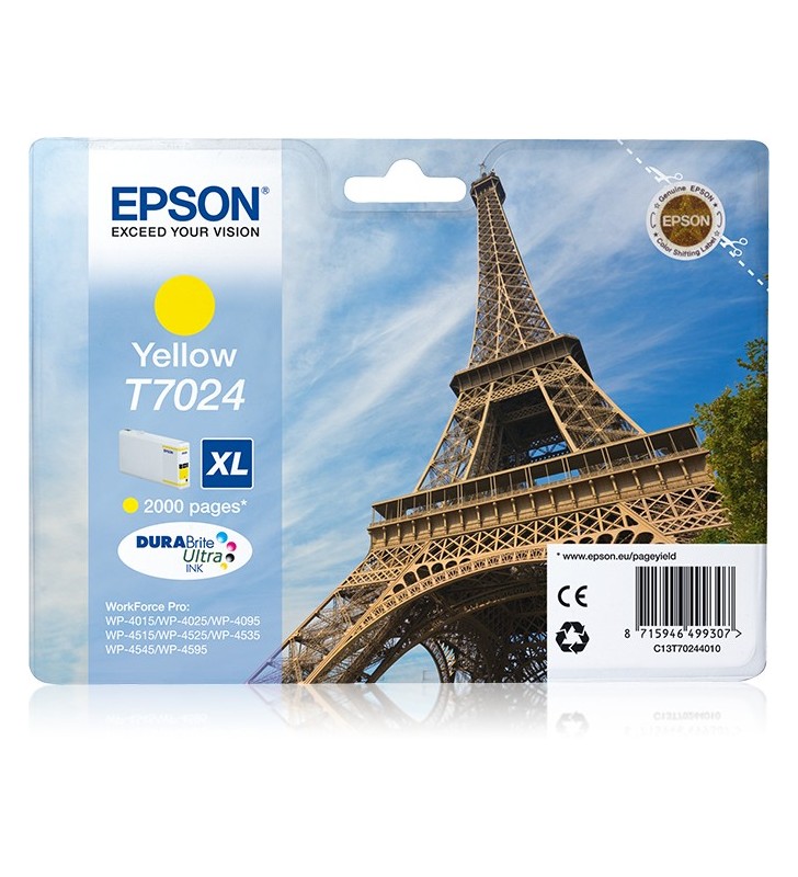 Epson Eiffel Tower Ink Cartridge XL Yellow 2k