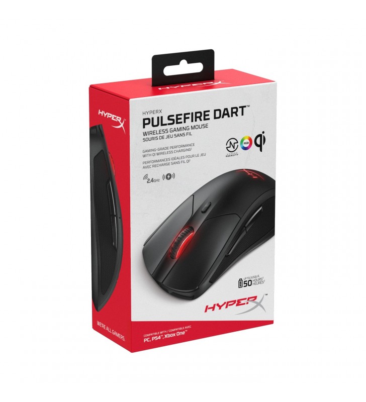 HyperX Pulsefire Dart mouse-uri RF fără fir Optice 16000 DPI Mâna dreaptă