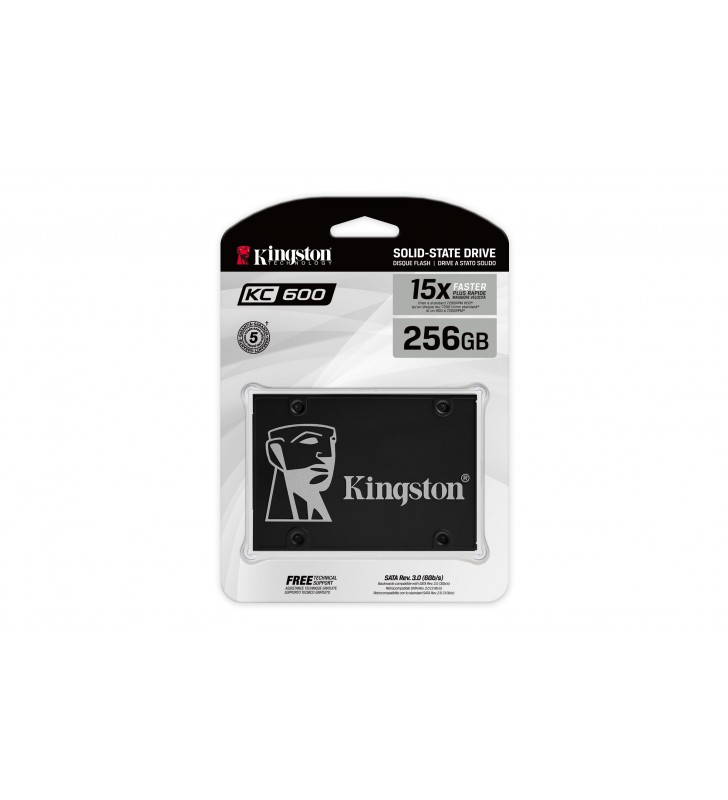 Kingston Technology KC600 2.5" 256 Giga Bites ATA III Serial 3D TLC
