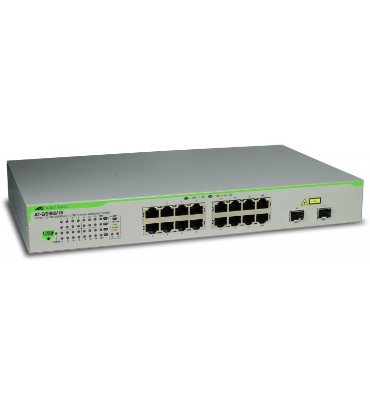 Allied Telesis AT-GS950 16-50 Gestionate L2 Gigabit Ethernet (10 100 1000) Alb 1U