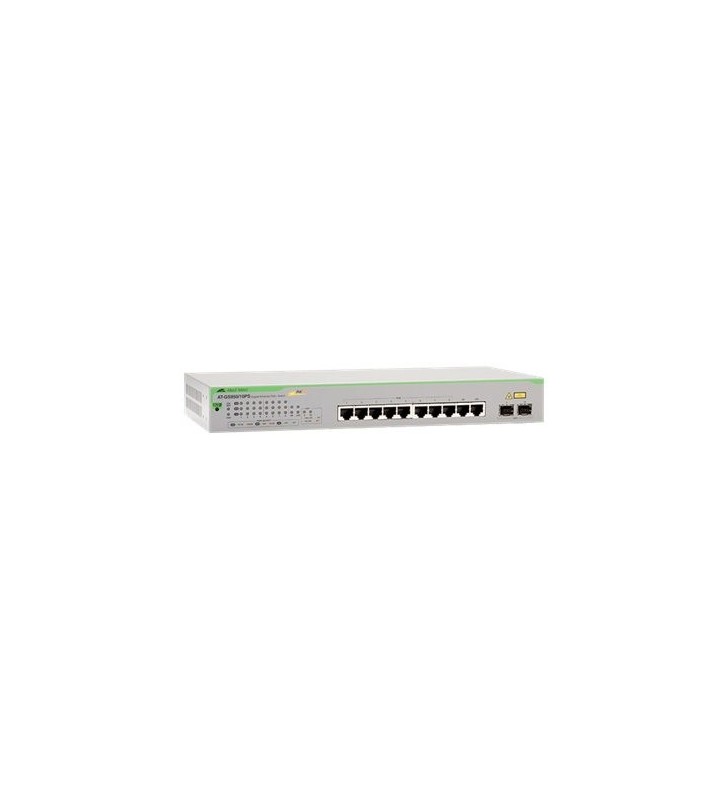 Allied Telesis AT-GS950/10PS-50 Gestionate Gigabit Ethernet (10/100/1000) Gri Power over Ethernet (PoE) Suport