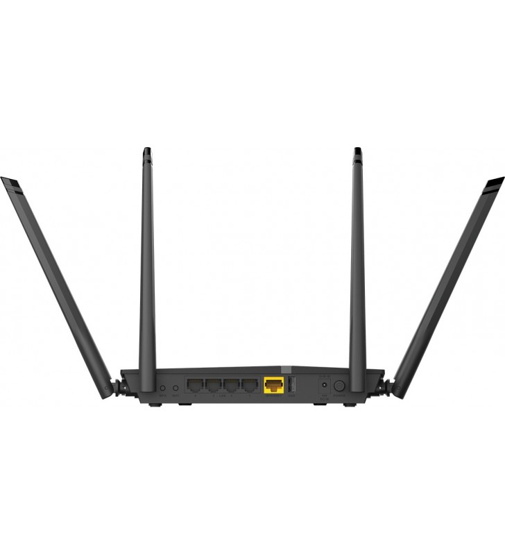D-Link DIR-825 router wireless Bandă dublă (2.4 GHz/ 5 GHz) Gigabit Ethernet Negru