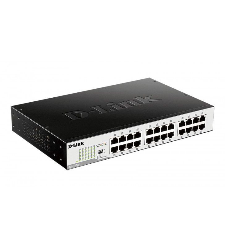 D-Link DGS-1024D switch-uri Fara management Gigabit Ethernet (10/100/1000) Negru, Argint 1U