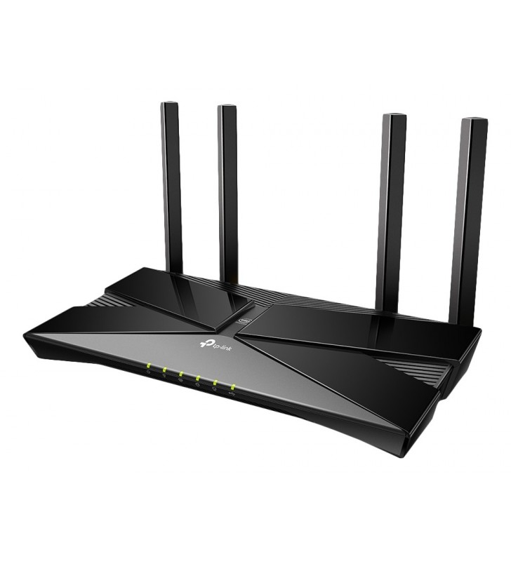 TP-LINK AX1800 router wireless Bandă dublă (2.4 GHz/ 5 GHz) Gigabit Ethernet Negru