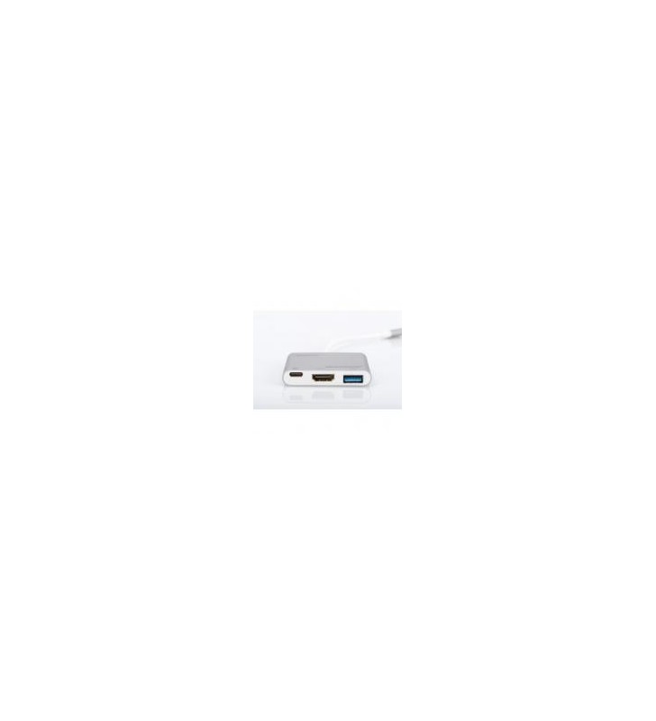 Adaptor Digitus DA-70838-1, USB-C - USB 3.0, USB-C, HDMI, White