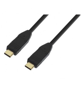 USBC 3.1 flexible coax cable, 5Gbps, m/m, 3m, black, premium