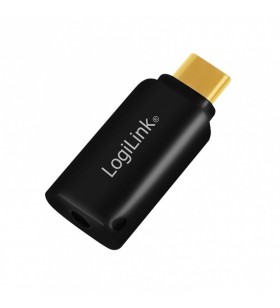 ADAPTOR audio LOGILINK USB-C la 3.5 mm jack (M), black, "UA0356"