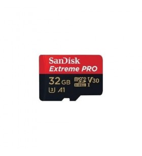 Memory Card SanDisk Extreme Pro MicroSDHC, 32GB, Clasa 10 + Adaptor SD Inclus