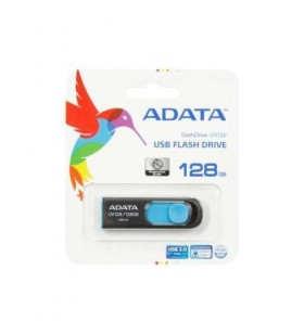 ADATA AUV128-128G-RBE Unitate flash Adata UV128 128GB USB3, fara capac, retractabil, negru si albastru
