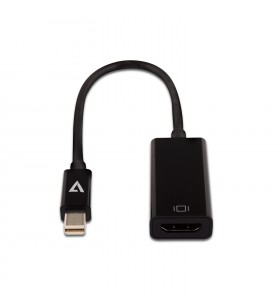 V7 CBLMH1BLKSL-1E adaptor pentru cabluri video Mini DisplayPort HDMI Tip A (Standard) Negru