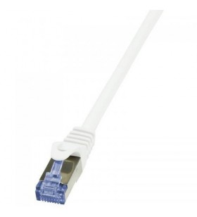 LOGILINK CQ3021S LOGILINK - Patchcord Cablu Cat.6A 10G S/FTP PIMF PrimeLine 0,50m alb