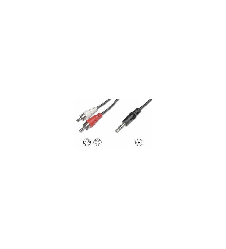 Digitus ASSMANN Electronic 3.5mm - 2x RCA, M/M, 5 m audio cable 2 x RCA Black,Red,White