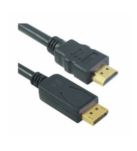 5M DISPLAYPORT TO HDMI CABLE/M/M - GOLD - 4K