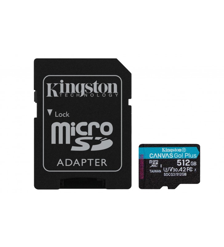 Kingston Technology Canvas Go! Plus memorii flash 512 Giga Bites MicroSD Clasa 10 UHS-I