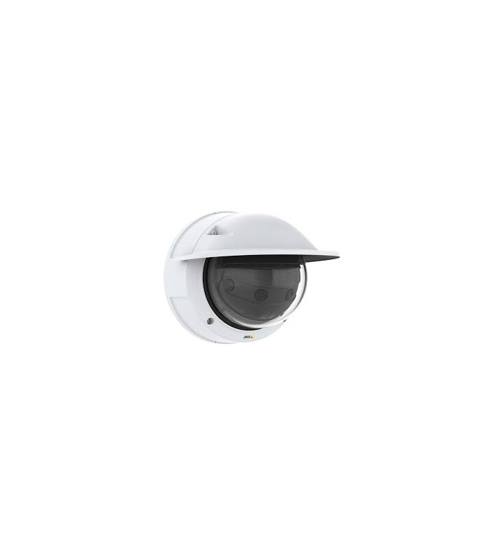 P3807-PVE, Fixed Dome IP Camera, 180 Panoramic Coverage, up to 30 fps in 8.3 MP Resolution, Lightfinder and Forensic WDR, Zipstream, White