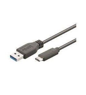 USB-C TO USB-A CABLE - 1M/M/M - BLACK - USB 3.0